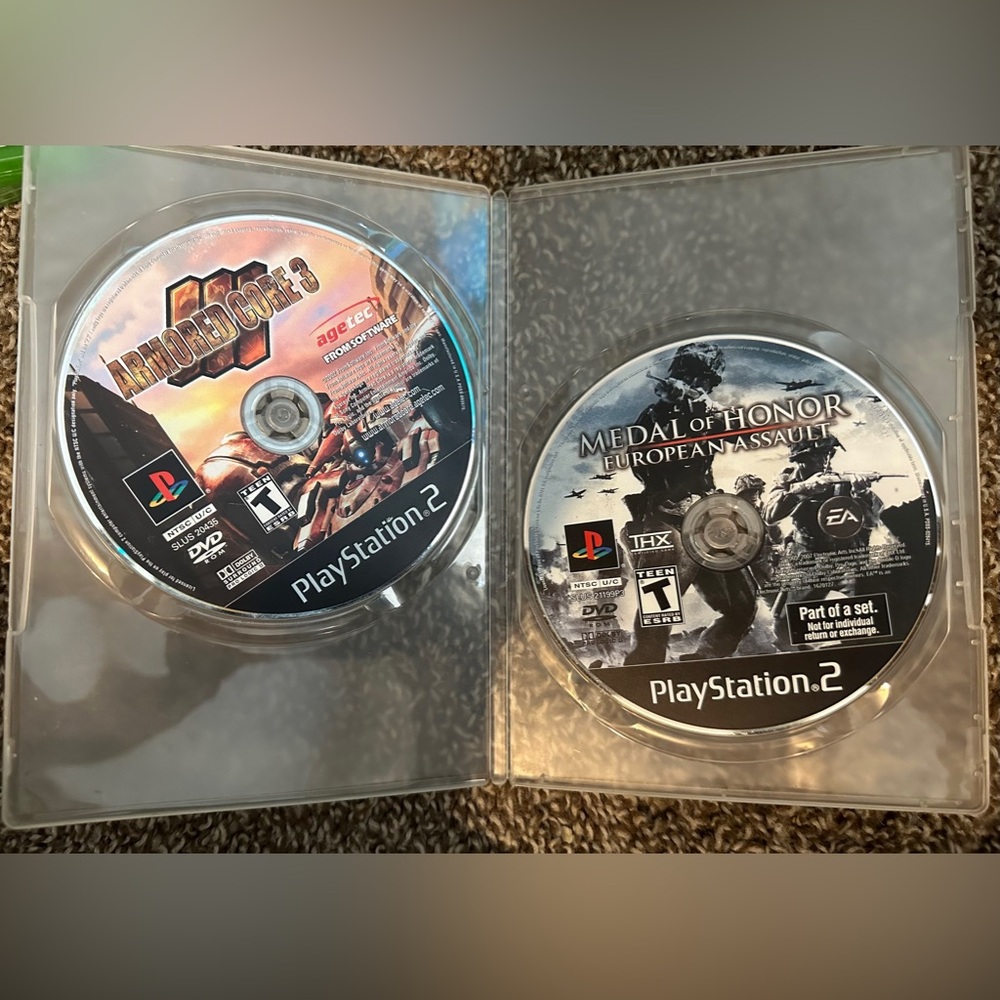 Medal of Honor European Assault and Armored Core 3, PlayStation 2, Video Games